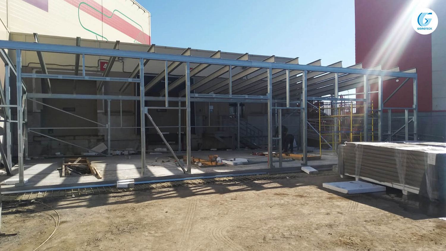 Монтаж сэндвич панелей автомоек