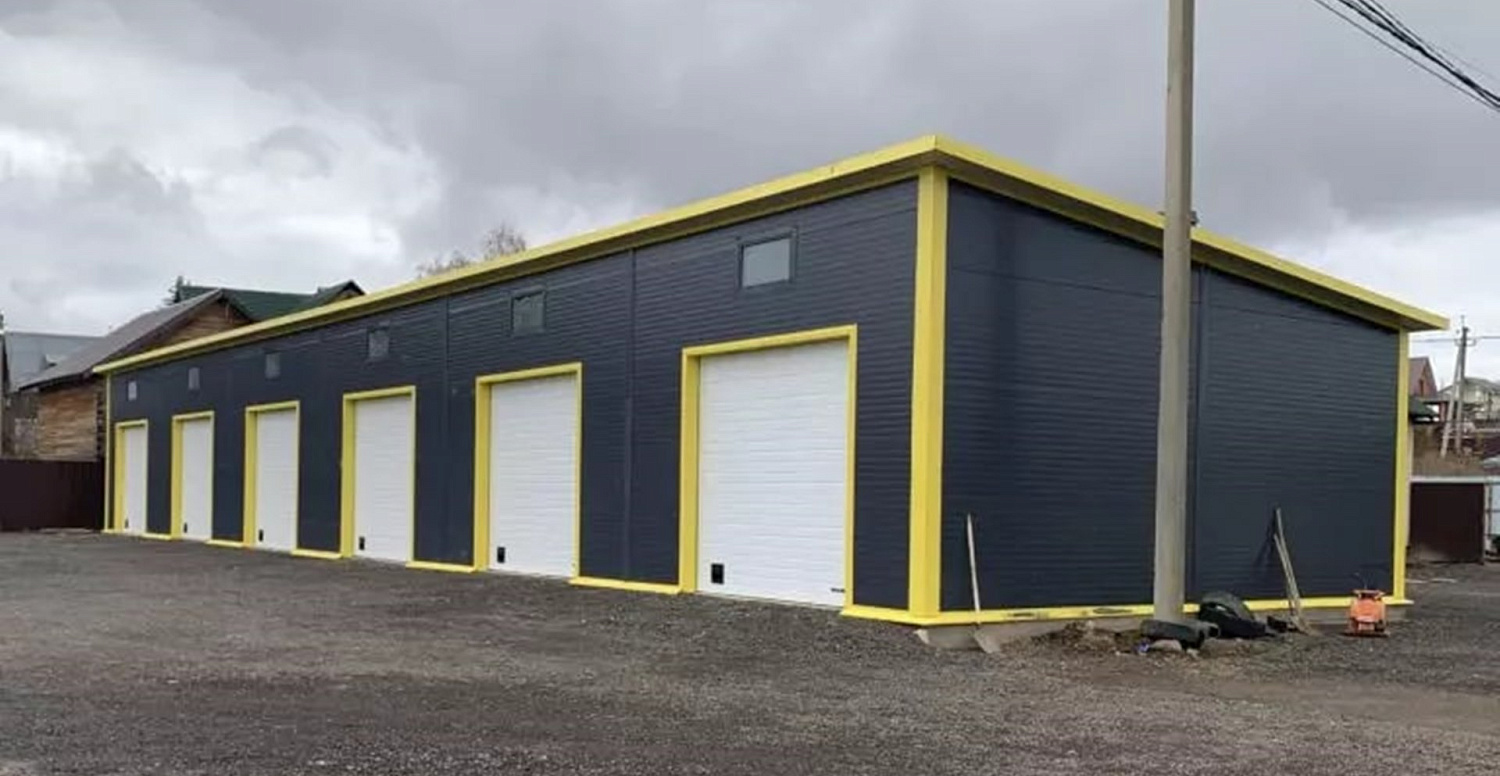 Монтаж сэндвич панелей автомоек